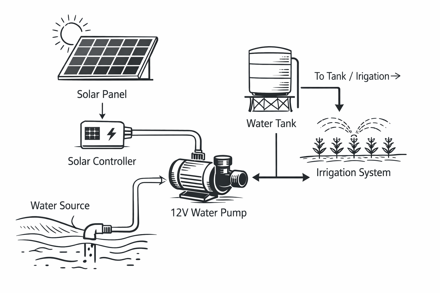 Working of the solar water pump for beginners Blog